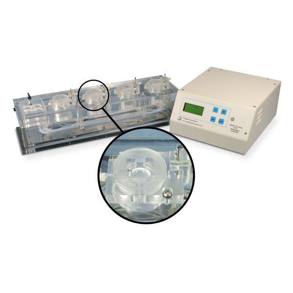 Quad channel Acrylic chamber system for Biochemistry with heater & thermistor feedback control