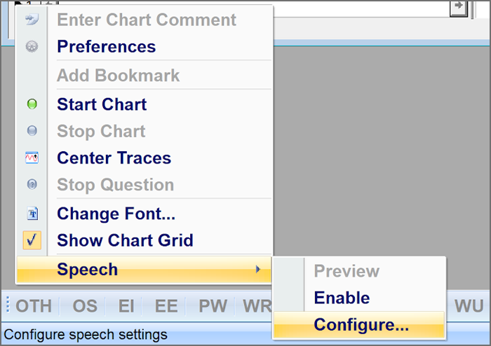 Configure Speech Output Devices Dropdown