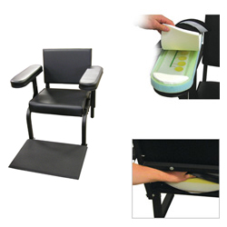 Vinyl Subject''s Chair with Seat, Arm, and Feet Activity Sensors