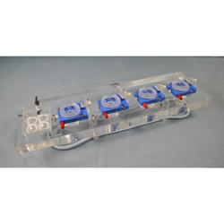 PTFE Quad Channel Top Plate for Electrophysiology